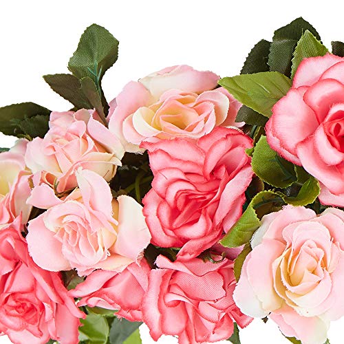 Jareling 4 Pack(28.8 Ft) Artificial Flower Garland Silk Rose Flower Vines Fake Flower Garland For Backdrop Hanging Garlands Flowers Artificial For Decoration Wedding Arch Room(Rose Red) #TOP2