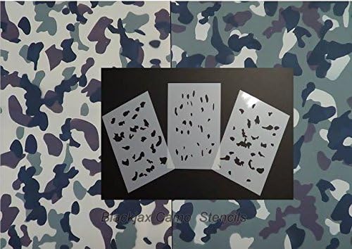 Blackjax Camo USMC Frogskin 3 pc. Medium Kit (3) 15x12 inch Stencils