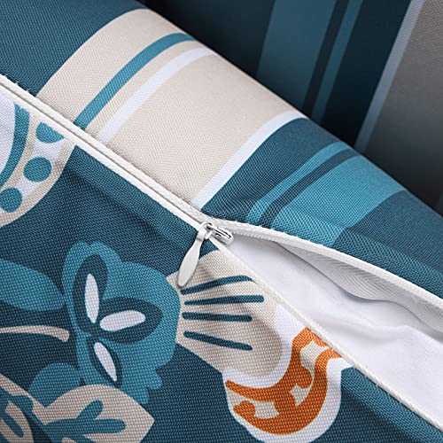 Phantoscope Pack Of 2 Outdoor Indoor Throw Pillow Covers Decorative Waterproof Outdoor Pillows Patio Pillows Cushion Case For Couch Tent Park, Dark Blue 18 X 18 Inches #TOP4