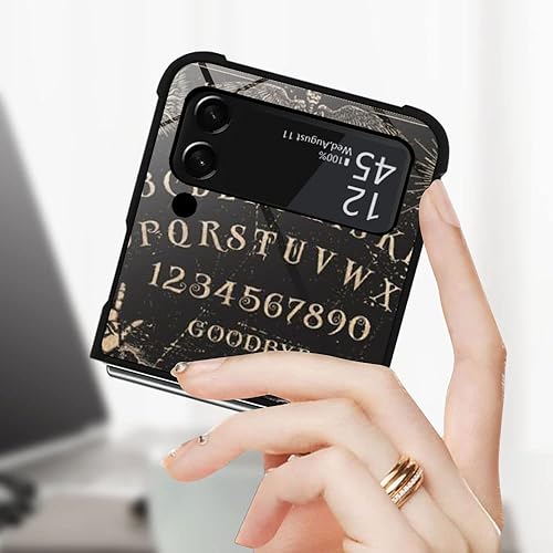 Miniatura 5 de DAIZAG Funda compatible con Samsung Galaxy Z Flip 3 5G, tablero de Ouija Witchy para niños y niñas, suave y delgado TPU gráfico, a prueba de golpes,