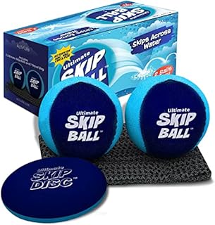 The Ultimate Skip Ball  Water Bouncing Ball (2 Pack) Create Lasting Memories with your Friends & Family at the Beach, Lake or Pool - Great for all Ages