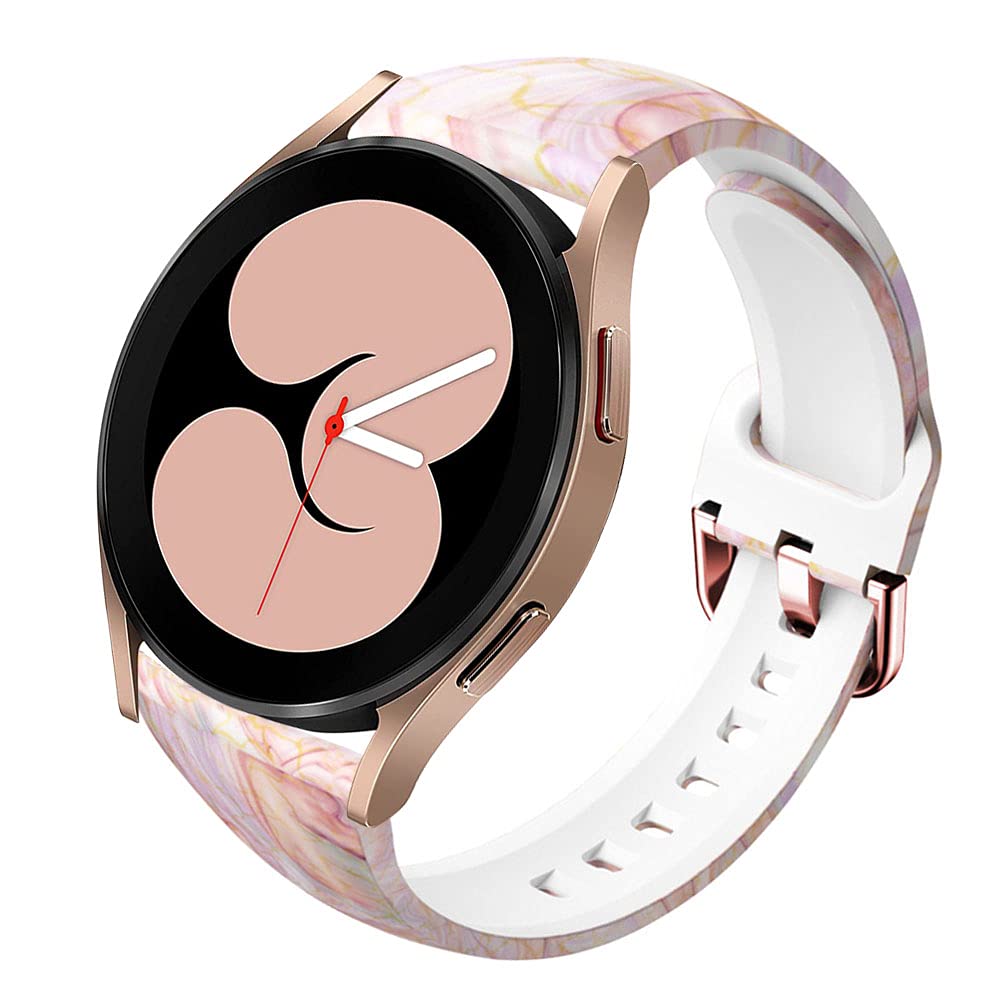 Sankel Compatible for Samsung Galaxy Watch 3 41mm/Active 2 40mm&44mm Band,Soft Silicone Printed Sport Strap Replacement Wristband for Galaxy Watch 3 41mm/Active/Active 2/Galaxy Watch 42mm/Gear Sport