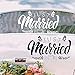 Adesivo da parete per auto nuziale, Just Married Auto Adesivi Vetro Decalcomania in Vinile per Decorazioni Nozze