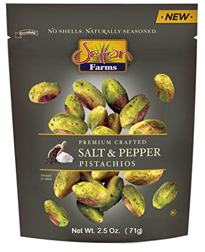 Image of Pistachios Seasoned Shelled Kernels, Salt & Pepper, 2.5 Ounce Bags, Pack Of 8, Kosher