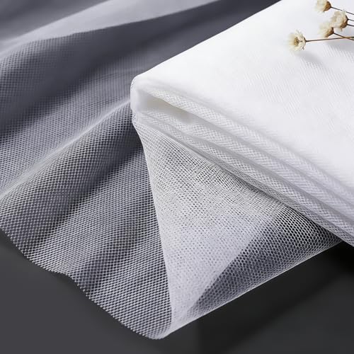 Image of White Tulle Fabric 108 inch x 10 Yards for Wedding Decoration Pew Bows Christmas Gift Wrapping Ceiling Draping Baby Shower Birthday Party Reception DIY Craft Supplies