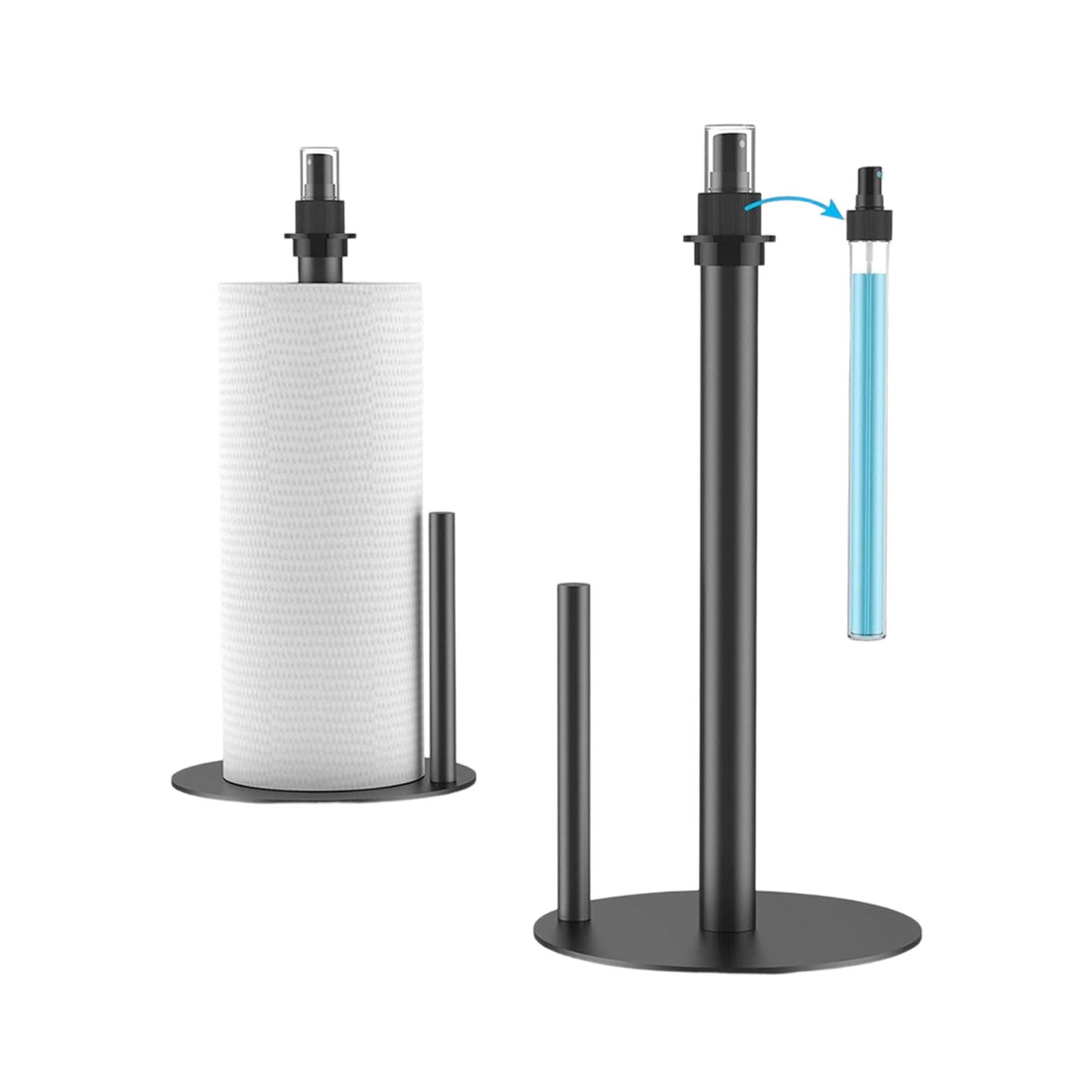 Hgenahgtf Black Innovative Two Function Dispenser Featuring Detachable Applicator For Efficient Space Saving Storage Modern Tissue Holder With Integrated Sprinkle Bottle