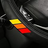Car Leather Steering Wheel Cover Compatible with Toyota TRD,14.5-15 Inch Black Universal Leather Covers Breathable Anti-Slip Steering Wheels Accessories
