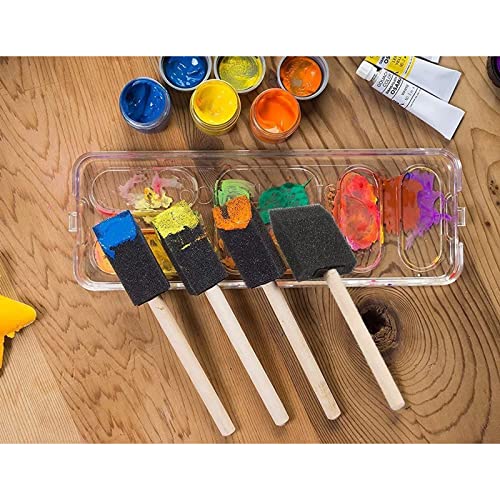 20 Pack Foam Paint Brushes - Bulk Arts & Crafts Supplies With 4 Different Sizes For Painting And Sponge Brushing. 5 Of Each #TOP1