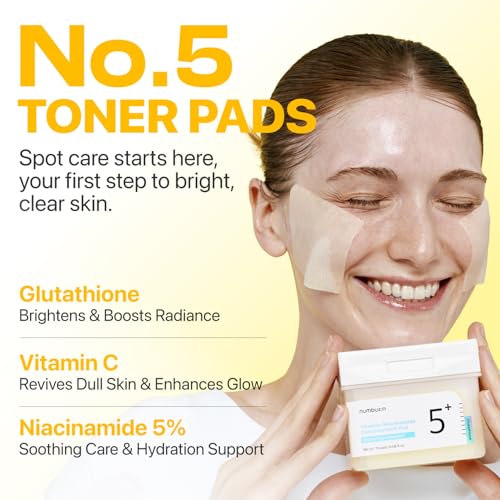 Numbuzin No.5 Toner Pads | Vitamin-Niacinamide Concentrated Pad | Double-Sided | Glutathione, Niacinamide, Pha & Lha | Exfoliation, Dark Spot, Hyperpigmentation Care | 70 Pads/180 Ml - 3