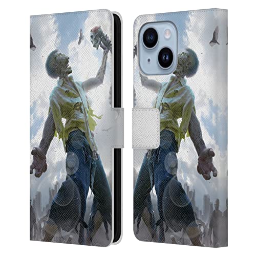 Étui portefeuille iPhone 14 Plus Tom Wood Zombie en cuir protection antichoc