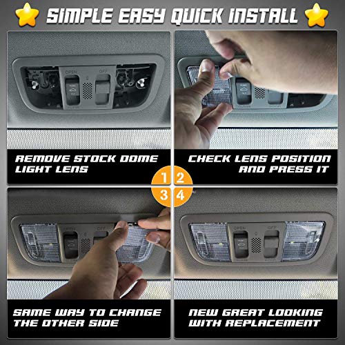 Image of Interior Dome Light Cover Roof Map Light Lens 34401-SDA-A21 34402-SDA-A21 Right Left Side Compatible with Honda Accord Hybrid Civic Element Odyssey Pilot Ridgeline with Sunroof Only