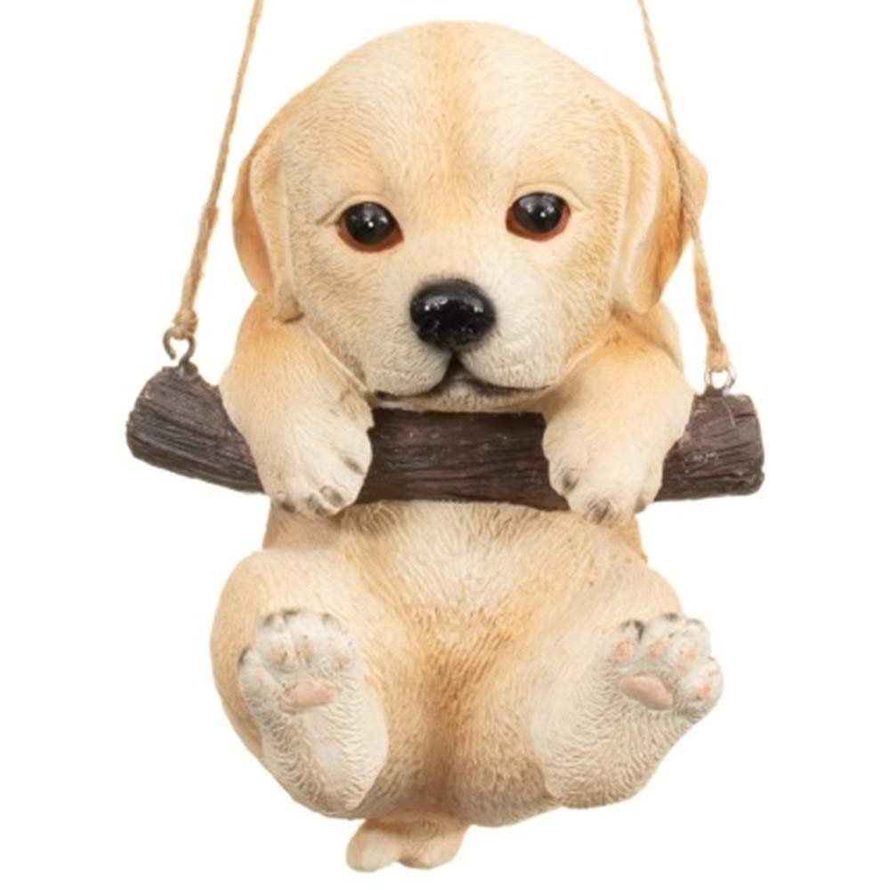Scotrade G19 Gorgeous Style Swinging Dog Garden Ornament Hang it Anywhere In Your Garden - Light Brown