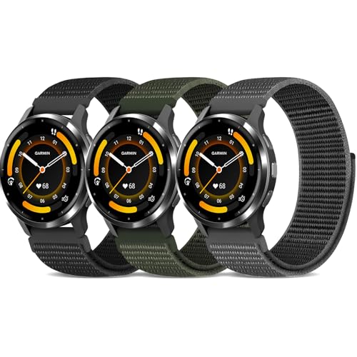 iC Garmin Venu 3 Venu 2 EHb`oh Venu 4 45mm 22mm ߉\ Farbic tbN&[v Xgoh Amazfit Bip 5/Bip 6/GTR 4/3 Pro/3/2/2e/Forerunner