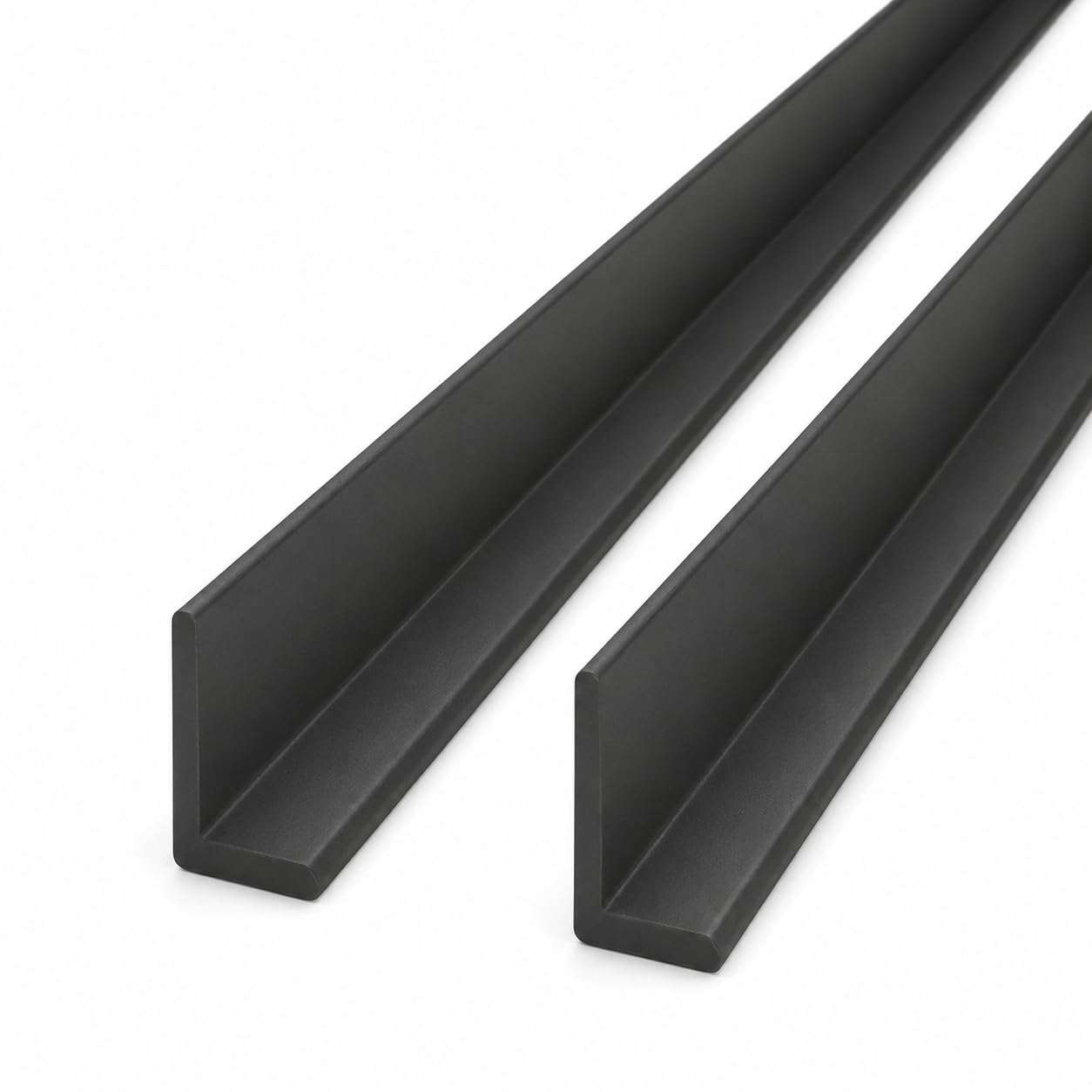 2 x Anthracite Grey Corner Trim - 1M UPVC Plastic Rigid Angle 50mm x 25mm L Shaped Edging