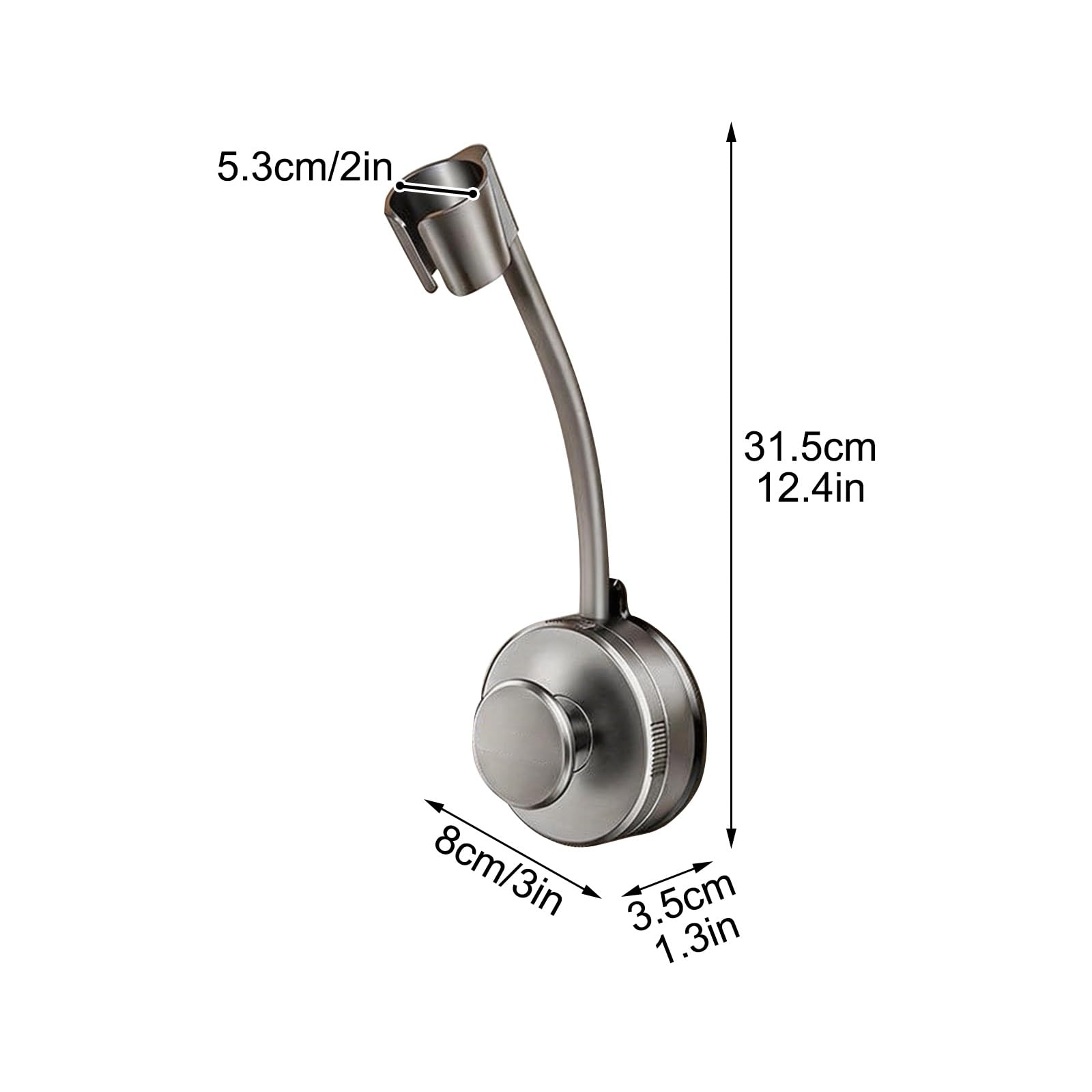 2 Pack Soporte Secador de Pared, Soporte Secador de Pelo Manos Libres, Giro de 360°, Compatible con el 99% de Los Secadores de Pelo, para Baños y Tocadores(Gray)
