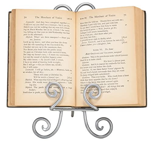 Red Co. 9” Tall Decorative Curved Scroll Metal Wire Display Plate Stand & Art Holder Easel, Silver #TOP2