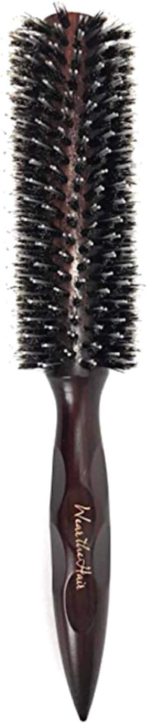 Wear the Hair Round hair Brush Boar Bristle/Nylon Detangler for All Hair Types (2.5 inch Diameter)