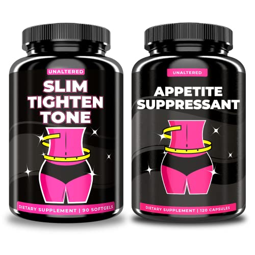 Unaltered Belly Fat Burner & Appetite Suppressant - Weight Loss Bundle For Women - 1 Month Supply #TOP4