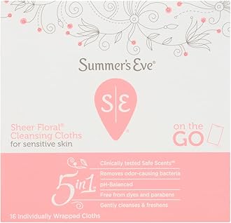 Feminine Cleansing Cloths For Sensitive Skin Sheer Floral, 16 Count