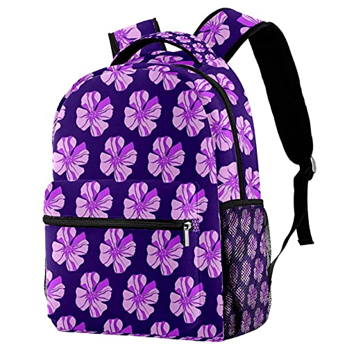 Sac à dos de voyage floral violet pour les sorties de cours et week-ends
