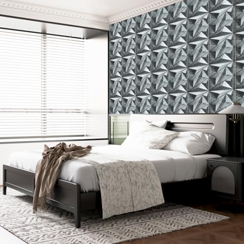 Image of Art3dwallpanels 33 Pack 3D Wall Panel Diamond for Interior Wall Decor, PVC Textured Wall Panels, 12''x12'' Cover 32.Sq.Ft. Patina Bronze