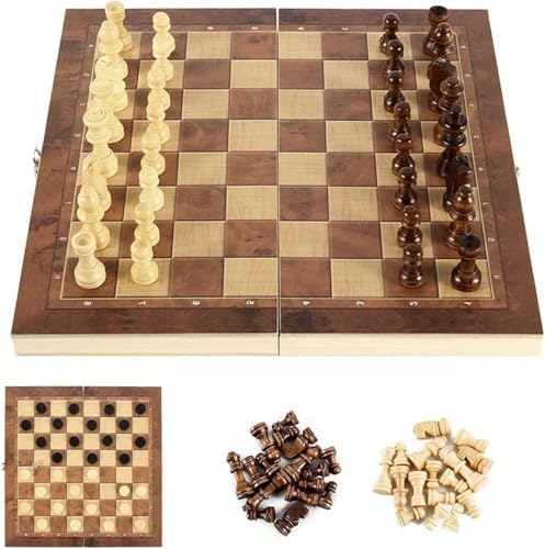 Queta Chess Sets - Folding Wooden Chess Board Set, Portable 