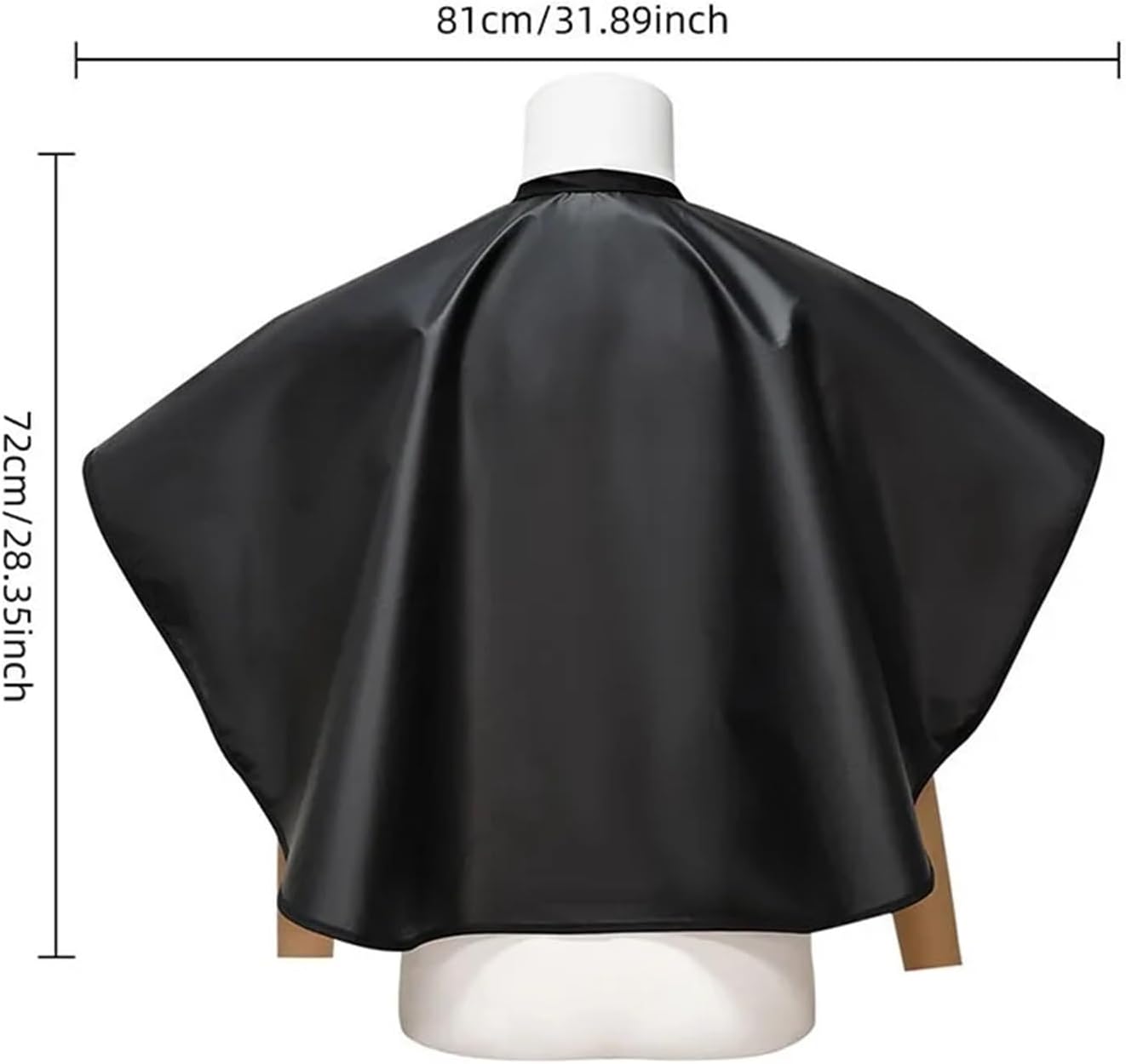 Short Square Black Waterproof Hairdressing Salon Barber Hair Cutting Cape Cloth Wrap Dye