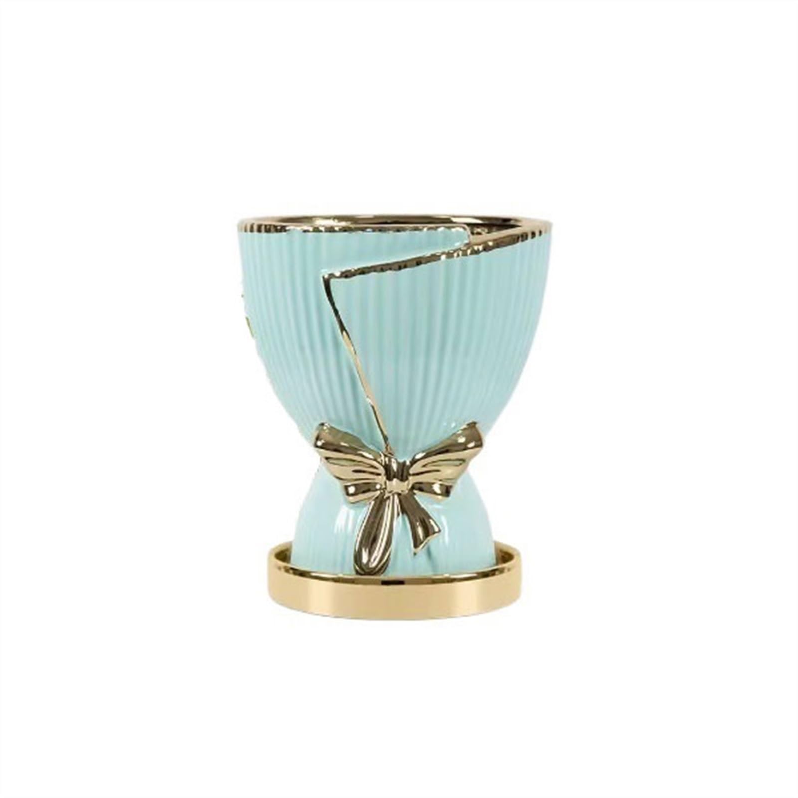 SDGBCXD flowerpot, Luxury Style Ceramic with Bottom Bracket Creative Personalized Pot Household Tulip(Blue)