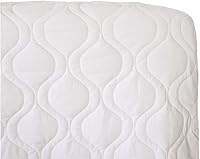 SheetWorld Quilted Fitted Cradle Mattress Pad 18x36 - Soft Cotton Blend, Plush Fill, Machine Washable, Made in USA, Solid White
