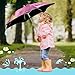 decor gift Kids Outdoor Umbrella Fashion Marble Hot Pink Burgundy Rain & Windproof Umbrella with Reflective Strip for Kids Boys and Girls with Easy-Grip Hook Handle