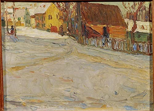 Peinture Kandinsky toile paysage urbain art mural décoration de salon en 60x90cm