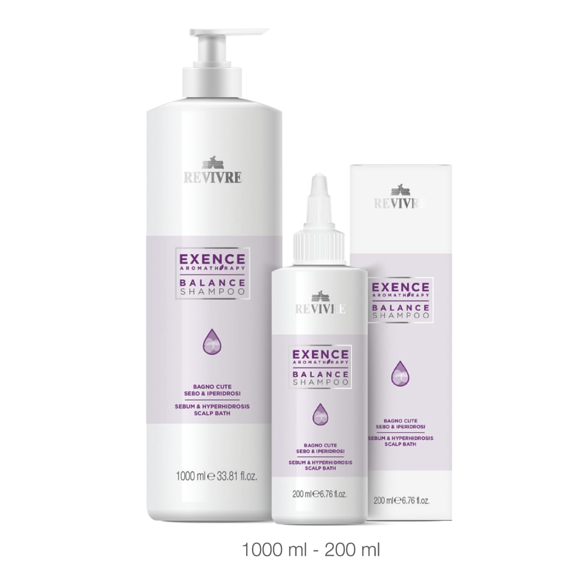 Revivre Exence Balance Champú 1000 ml | Baño Cute Sebo e Hiperhidrosis