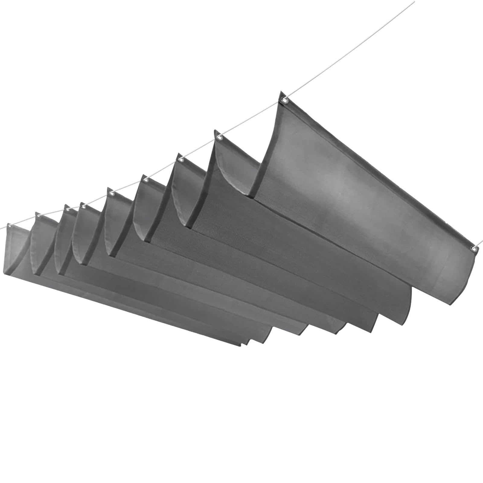 Retractable Wave e Sail - Custom Adjustable Patio Sun Shade Waterproof Tear-Resistant Anti-UV Canvas for Outdoor Garden Balcony Beach - Perfect Sun Protection!