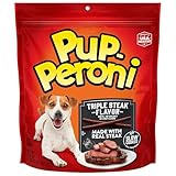 Pup-Peroni Dog Treats, Triple Steak Flavor, 22.5 Ounce, Ribeye, Top Sirloin, NY Strip Flavors