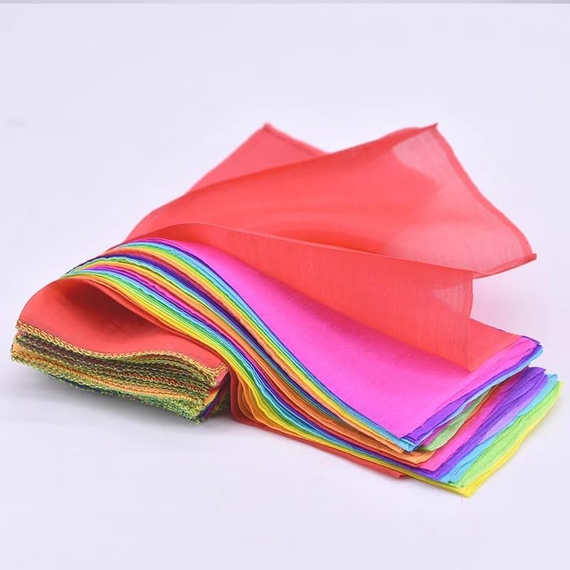 MOMOMAGE Rainbow Silk Streamer Multicolor Magic Tricks Funny Stage Magic Gimmick Props Accessories Scarve Appearing Magic for Magicians