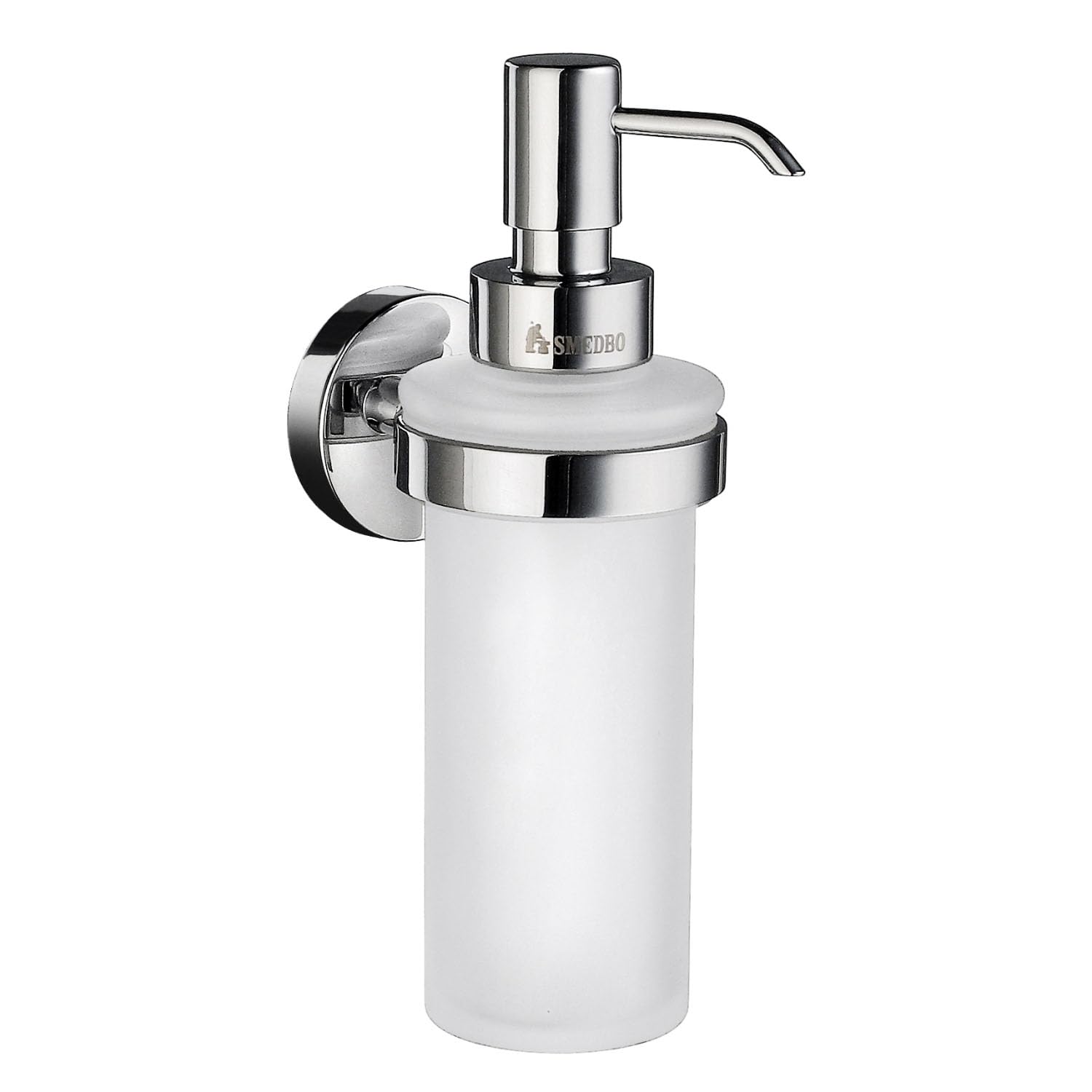 Smedbo Frosted Glass 200Ml Soap Dispenser With Round Wall Mount from B&Q