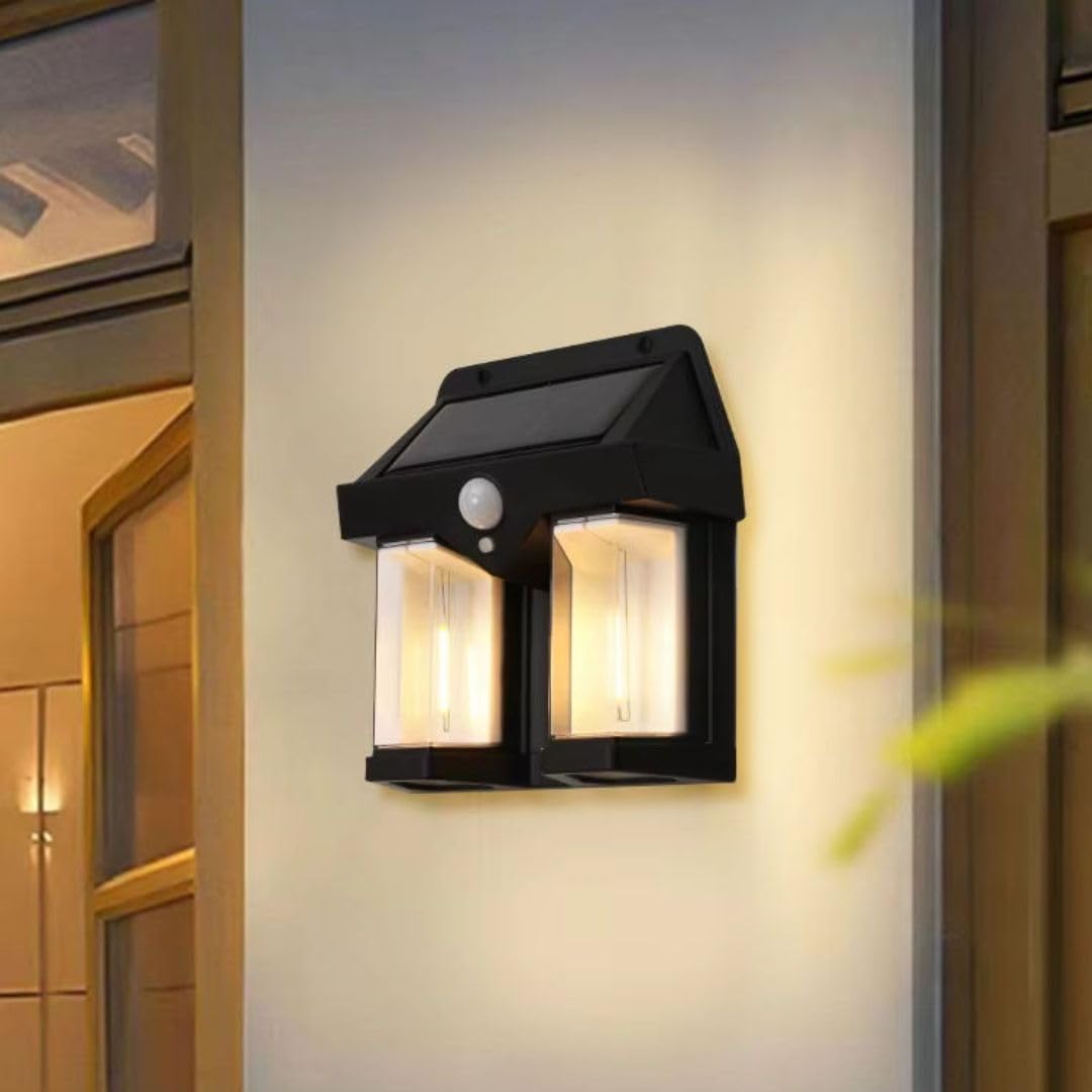 kh Solar Wall Lights Outdoor, Dusk to Dawn Solar Porch Light Fixture with Motion Sensor, 3 Lighting Modes, Waterproof Solar Wall Lantern with Clear Panel for Entryway, Front Door & Patio-image-26