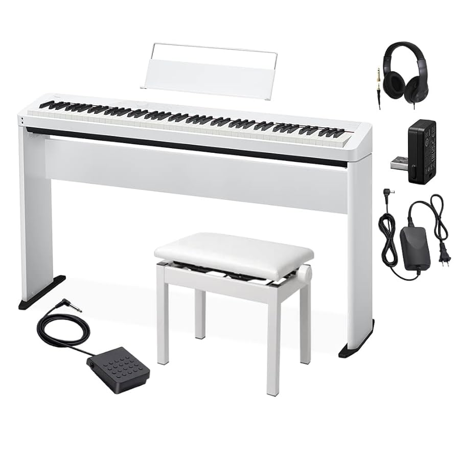 【手渡し】電子ピアノ カシオ　Privia PX-S1100WE スタンド、椅子 Amazon.co.jp: PX-S1100 WE 電子ピアノ 88鍵盤 ヘッドホン・専用