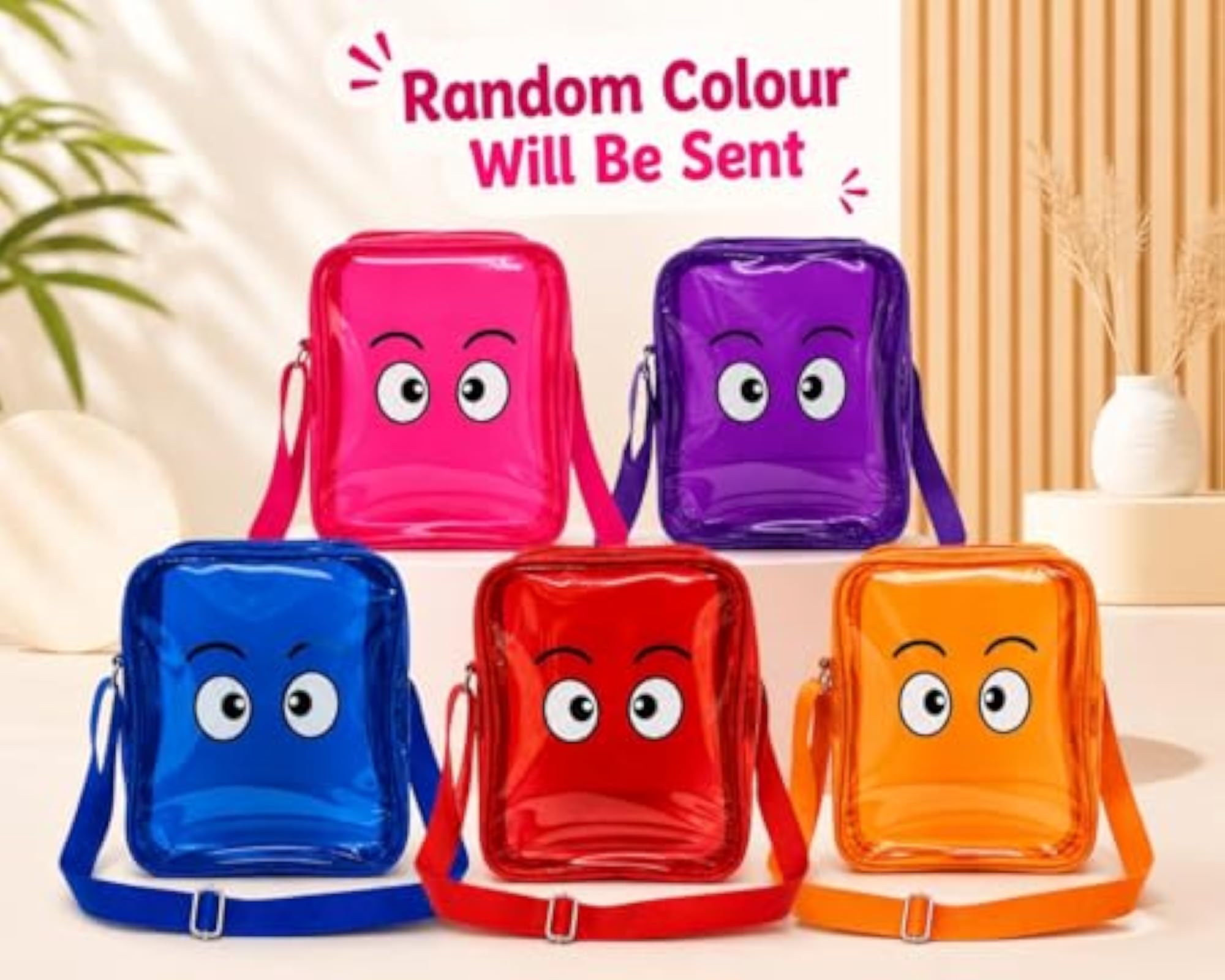 Transparent PVC Sling Bag, Multipurpose Clear Shoulder Bag