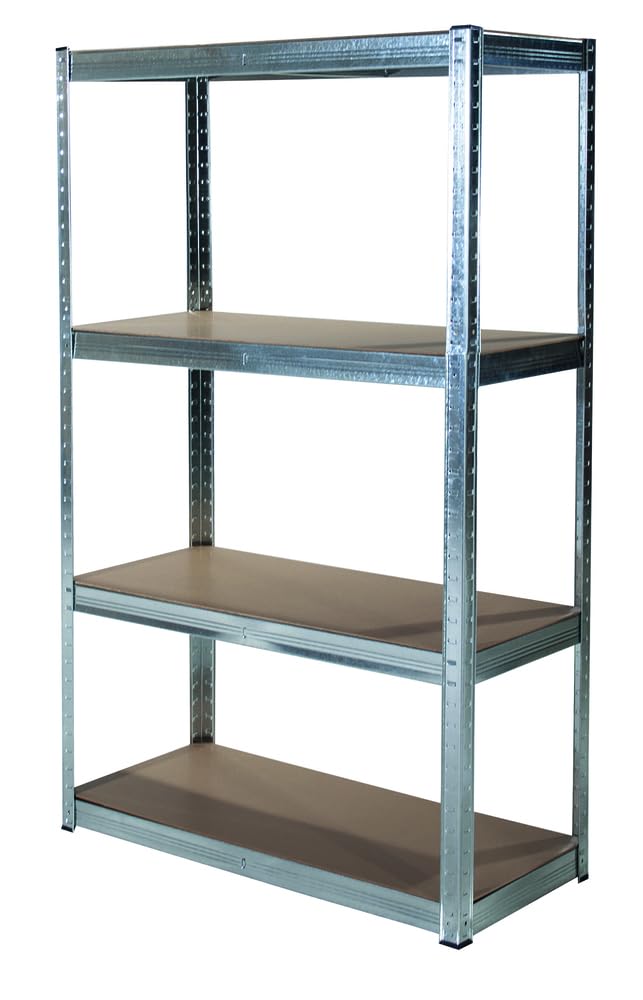 VERDELOOK | Scaffale in Metallo Zincato con 4 Ripiani in MDF 80x40x160 cm, Scaffalatura Modulare Multiuso, Portata 150 kg per Ripiano, Montaggio ad Incastro, Ideale per Garage, Cantina e Ripostiglio