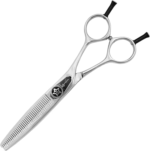 Vista 5 de Kenchii Five Star Even Handle - Tijeras de aseo para perros, juego de tijeras de 8.5 pulgadas, peso ligero, tijeras de aseo de mascotas resistentes
