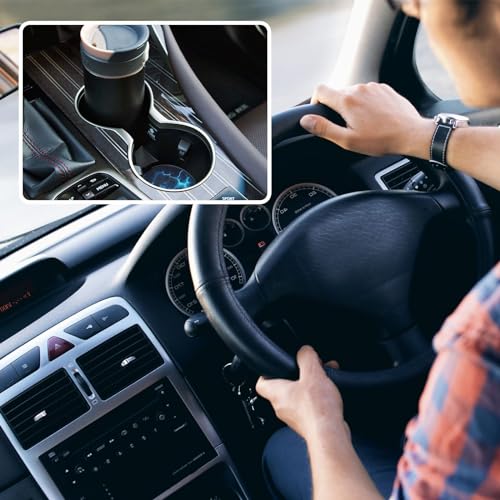 Portavasos para auto cerámico y corcho 2 piezas miniatura 5
