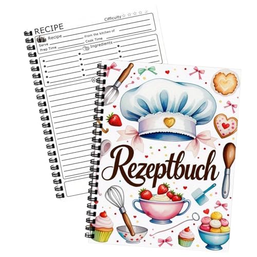 Vgvgaj Libro di Ricette,Legante Libro Di Cucina Per Pasticceria | Per Pasti Vegetariani Dessert Cottura Cottura al Forno Pane Insalata Cena Cucina Casa Ufficio Campeggio