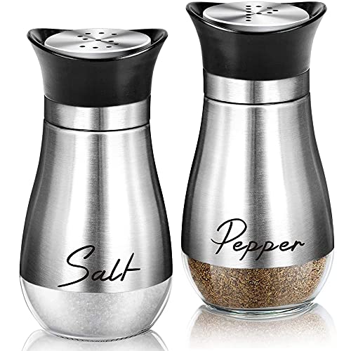 Pepparströare i rostfritt stål, salt- och pepparströare, ströare för kryddor peppar, saltströare, för matlagning i köket, grillning utomhus, husbil, campingpicknick