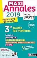 Maxi Annales 2019 - ABC du brevet - Toutes les matières 2091573698 Book Cover