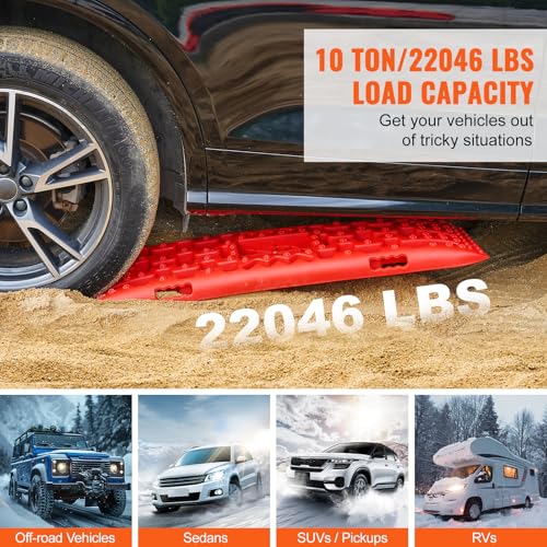 Vevor 10 TON TRACTION BOARDS WITH PP Material, Recovery Boards For Off-Road Vehicles/Cars/Pickups/Suvs/Rvs, Pair Tire Traction Mats thumb #2