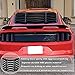 Rear & Side Window Louvers for Ford Mustang 2015-2023 ABS Windshield Sun Shade Vent Cover in GT Lambo Style, Matte Black