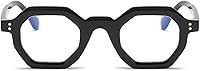 Vista 2 de LJCZKA Lentes de sol retro octágono para mujeres y hombres, unisex, vintage, polígono, pequeñas gafas de sol cuadradas