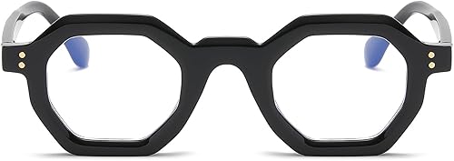 Miniatura 2 de LJCZKA Lentes de sol retro octágono para mujeres y hombres, unisex, vintage, polígono, pequeñas gafas de sol cuadradas