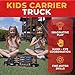 WolVolk Transport Car Carrier Truck Toy for Boys and Girls (includes 6 cars and 28 slots)